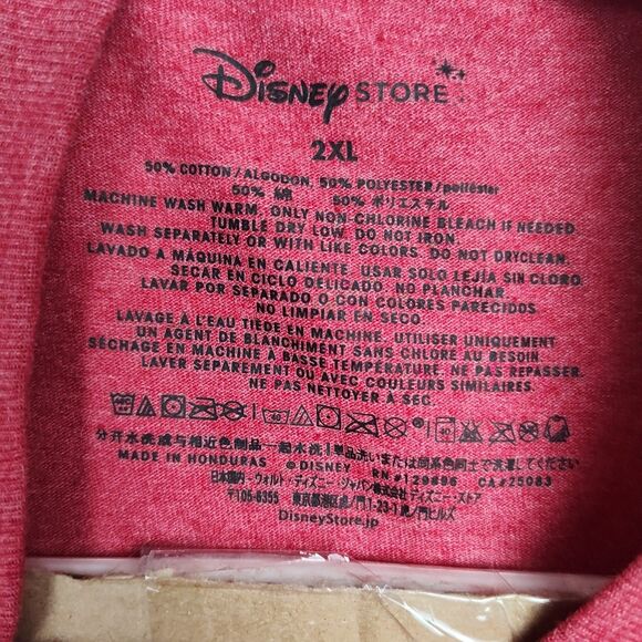 Disney Store Mickey Mouse USA Flag T-Shirt Men's 2XL Red Graphic Print - Picture 6 of 7